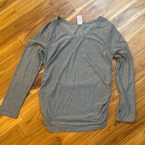 Time and Tru Heather Gray Maternity Top